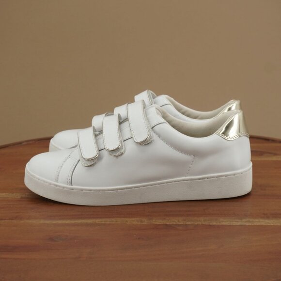 A2-12 Vionic Womens Bobbi Straps Slip On Sneakers Size 8 White Leather - Picture 4 of 9